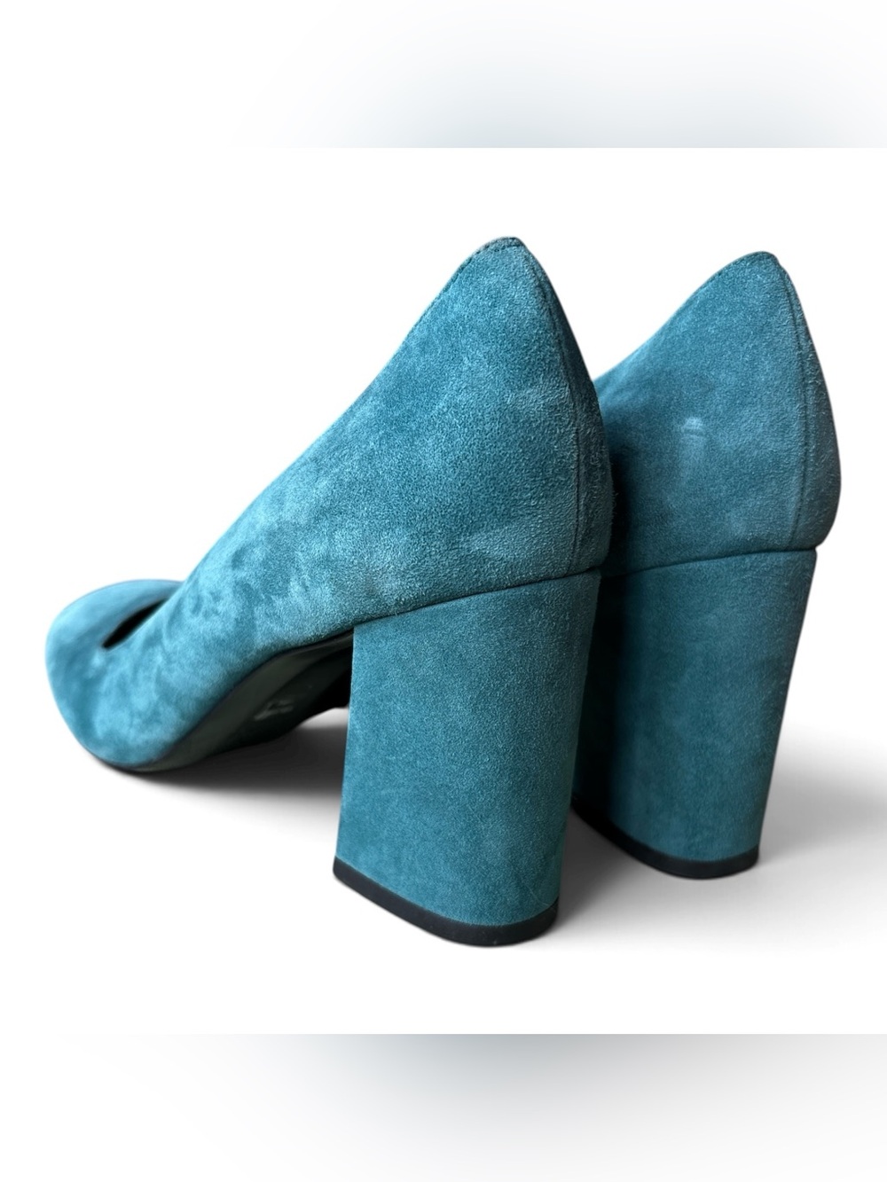 Stuart Weitzman Marymid Blue Block Heel Pumps, Women’s Size 10 M - Picture 3 of 10
